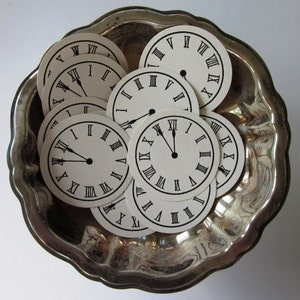 Uhr Gesicht Zeit Tags Runde Geschenk-Tags-Set von 10