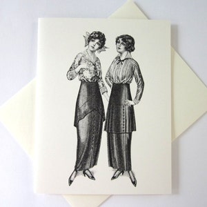 Vintage mujeres señoras nota tarjetas papelería conjunto de 10 tarjetas en blanco o marfil claro con sobres a juego