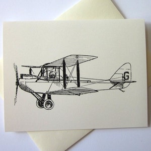 Tarjetas de notas de avión Juego de 10 cartas en blanco o marfil claro con sobres a juego