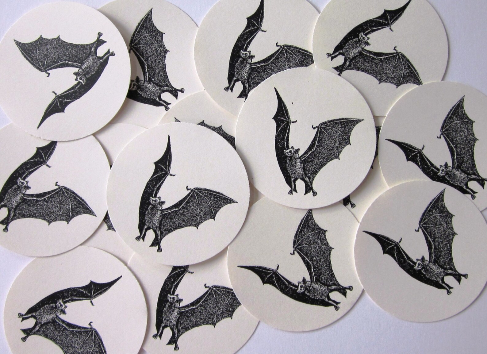 Bat Tags Round Gift Tags Set of 10 Etsy