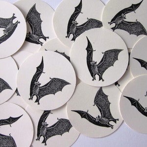 Bat Tags Redondo De Regalo Conjunto de 10 imagen 2