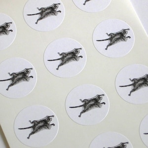 Flying Squirrel Stickers One Inch Round Seals