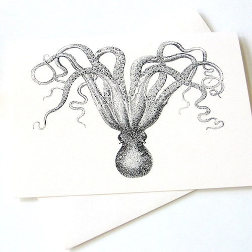 Fox Note Card Set of 10 in White or Light Ivory With Matching Etsy