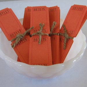 Carnival Tickets - Orange - Set of 24