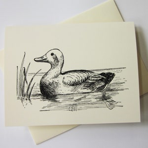 Duck Note Cards Papelería Set de 10 Cartas en Blanco o Marfil Ligero con Sobres a Juego