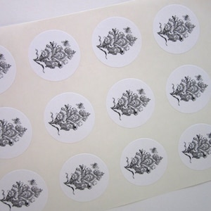Snapdragon Flower Stickers Een inch ronde afdichtingen