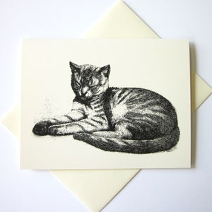 Cat Note Cards Stationery Set of 10 Cards with Matching Envelopes