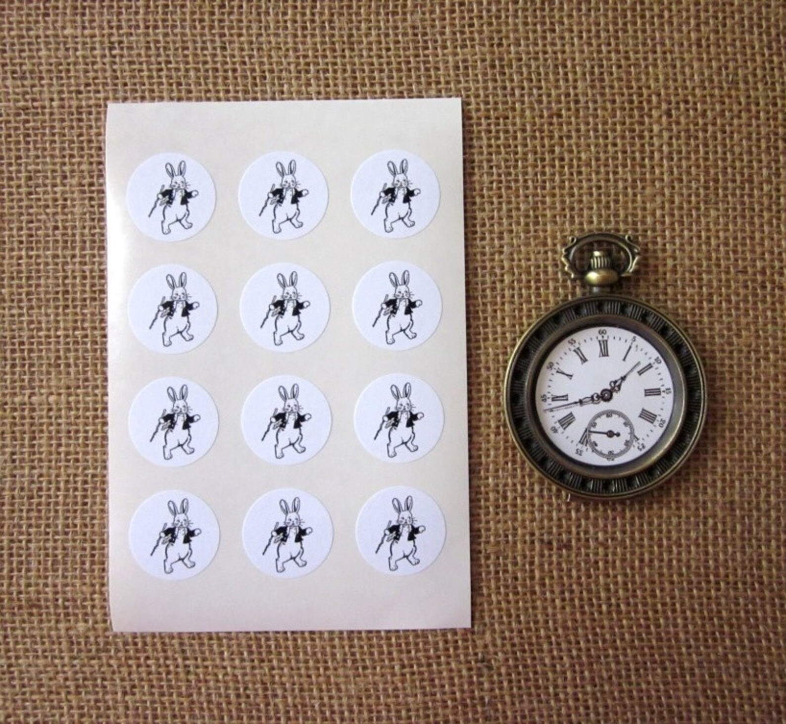 Bunny Rabbit Stickers One Inch Round Seals - Etsy