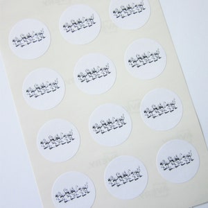 Flamingo Stickers One Inch Round Seals