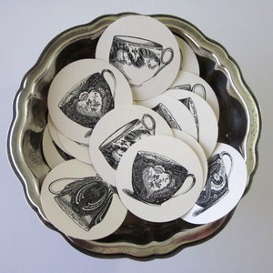 Étiquettes de tasse à thé Étiquettes cadeaux rondes Ensemble de 10