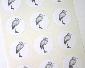 Stork Stickers One Inch Round Seals