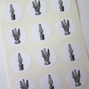 Hyacint pot bloem stickers een inch ronde zeehonden