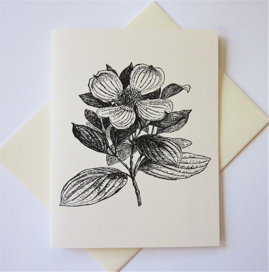 Dogwood Flower Note Cards Set of 10 With Matching Envelopes - Etsy