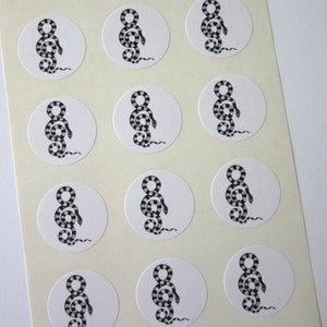 Snake Stickers One Inch Round Seals
