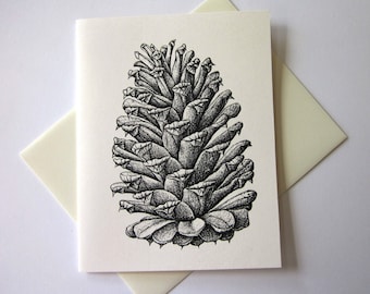 Pine Cone Note Cards Papeterie Ensemble de 10 cartes avec enveloppes assorties