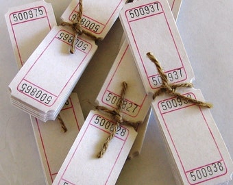 Carnival Tickets - White - Set of 24