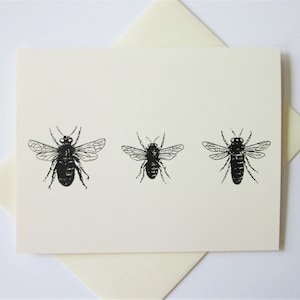 Juego de tarjetas de notas de abejas de 10 con sobres a juego