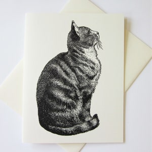Cat Note Cards Stationery Set of 10 Cards with Matching Envelopes