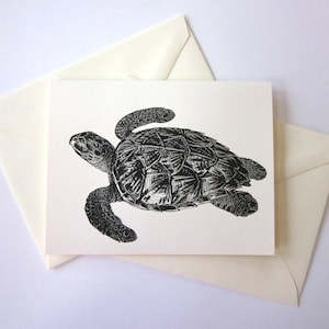 Sea Turtle Note Cards Set of 10 with Matching Envelopes
