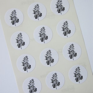 Olive Branch Stickers One Inch Round Seals