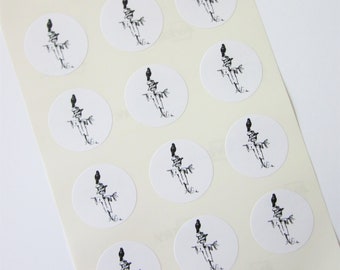 Scarecrow Stickers One Inch Round Seals