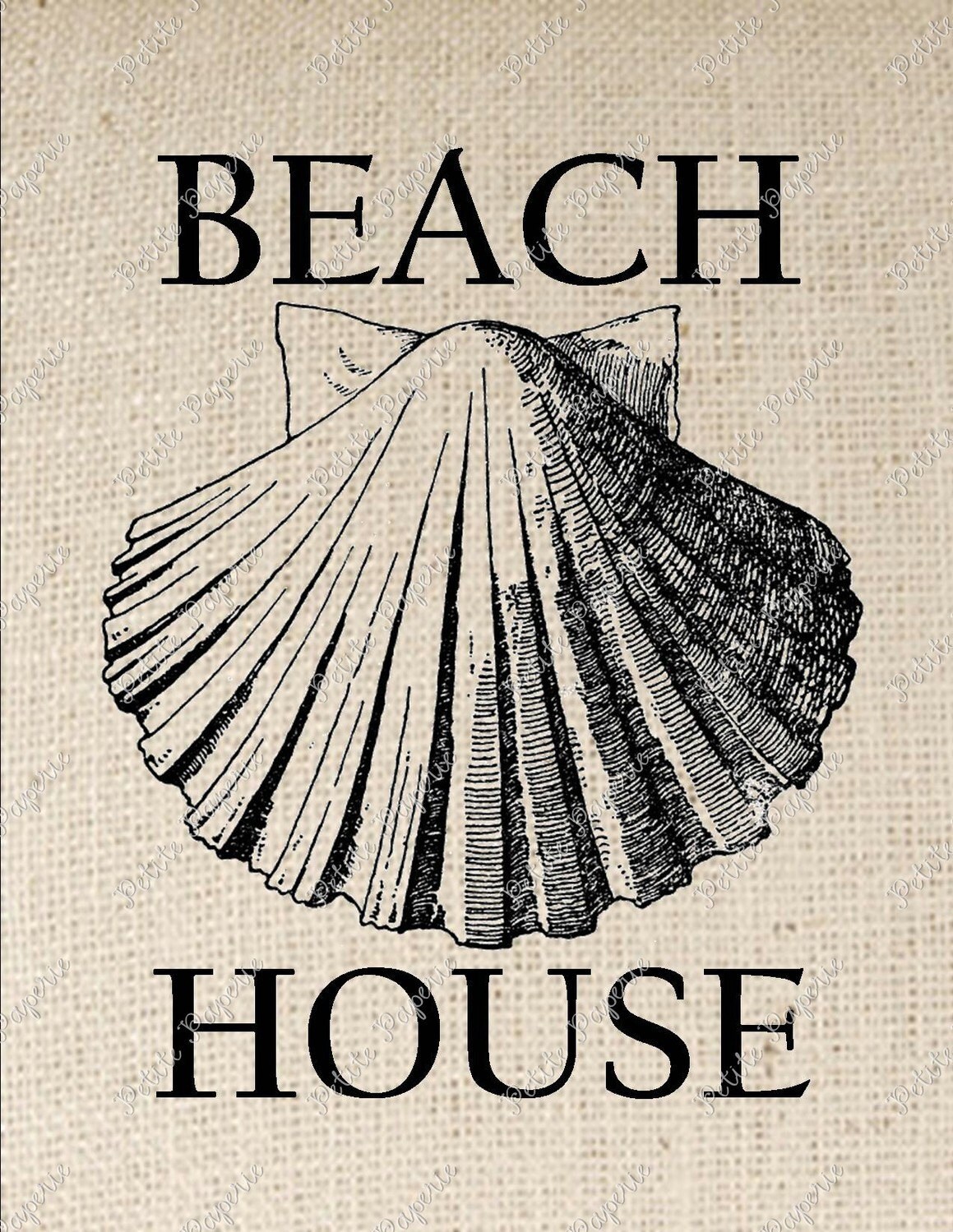 Digital Download for Iron on Transfer Beach House Scalloped | Etsy