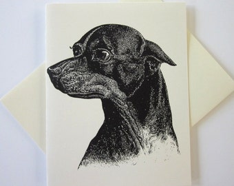 Chihuahua Dog Note Cards Stationery Set of 10 Cards in White or Light Ivory with Matching Envelopes