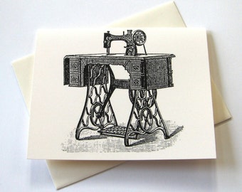 Vintage Sewing Machine Notecards with Matching Envelopes