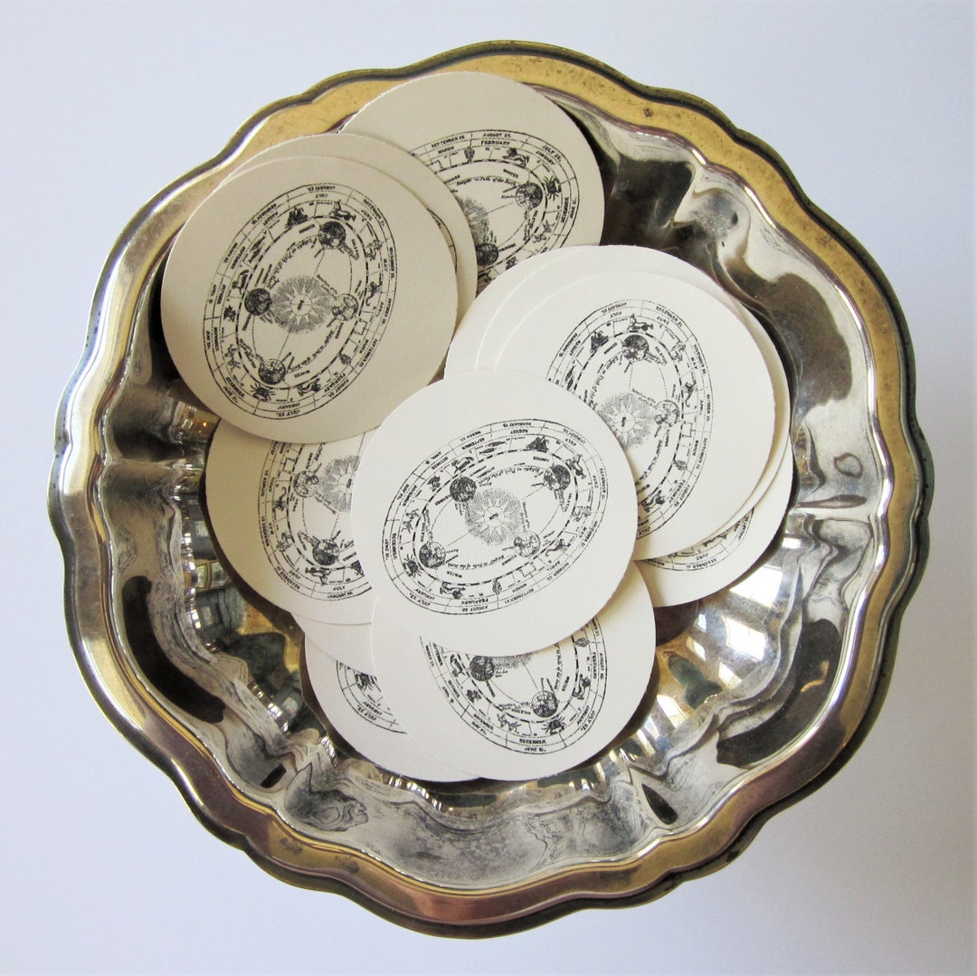 Zodiac Astrology Tags Round Paper Gift Tags Set of 10 Etsy