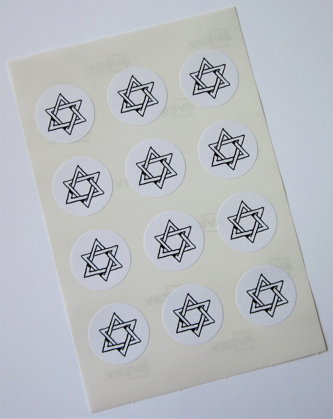 Star of David Stickers One Inch Round Seals - Etsy