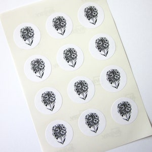 Muurbloem Bloem Bloemen Stickers Een Inch Ronde Afdichtingen