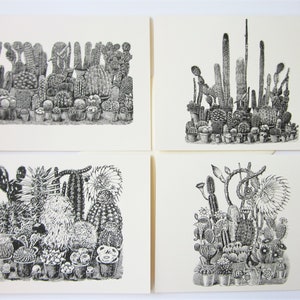 Cactus Note Cards Set of 12 with Matching Envelopes