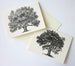 Tree Note Card Set of 10 in White or Light Ivory with Matching Envelopes 5 Images Oak Tree Stationery 