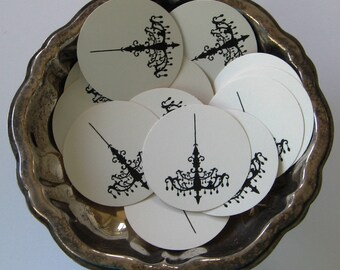 Chandelier Tags Round Gift Tags Set of 10