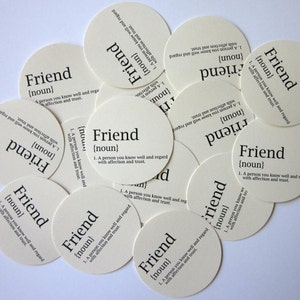 Friend Tags Round Paper Gift Tags Set of 10 image 2