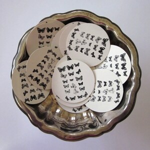 Butterfly Tags Round Paper Gift Tags Set of 10