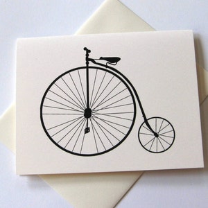 Penny Farthing Fietsnota kaarten Briefpapier Set van 10 met bijpassende enveloppen