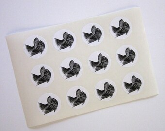 Chihuahua hond stickers een inch ronde zeehonden