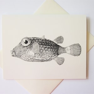 Fish Note Cards Set of 10 with Matching Envelopes