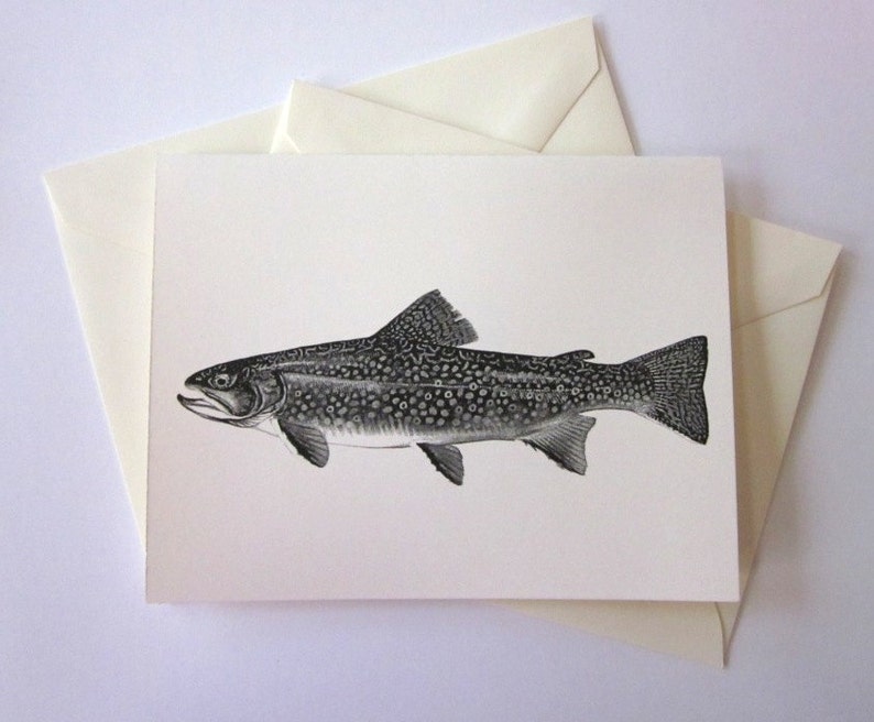 Trout Fish Note Cards Set of 10 with Matching Envelopes Etsy