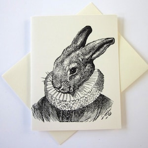 Rabbit Note Cards Set of 10 with Matching Envelopes