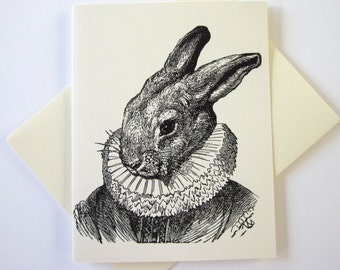 Conjunto de tarjetas Rabbit Note de 10 con sobres a juego