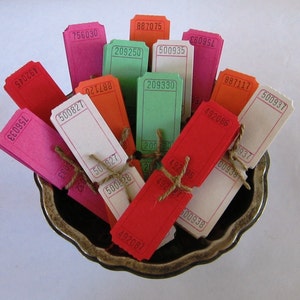 Karneval Tickets - rot - Set von 24