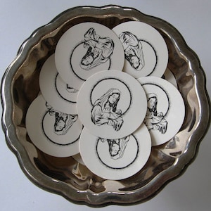 Virgin Mary Tags Round Gift Tags Set of 10