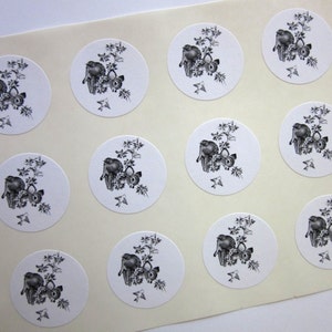 Baby Deer Fawn Stickers One Inch Round Seals