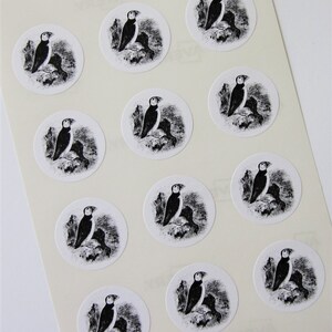 Puffin Stickers One Inch Round Seals