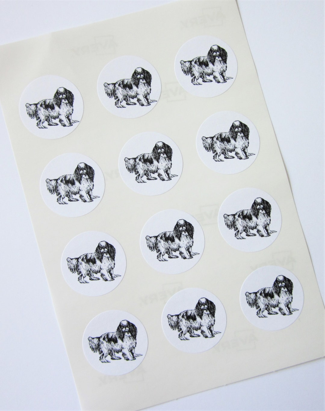 Cavalier Dog Stickers One Inch Round Seals - Etsy