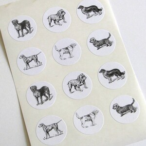Dog Stickers One Inch Round Seals image 2
