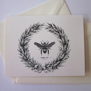 Carte de note d’abeille Ensemble de 10 avec enveloppes assorties