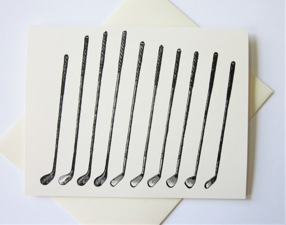 Golf Clubs Note Card Golf Clubs Note Card